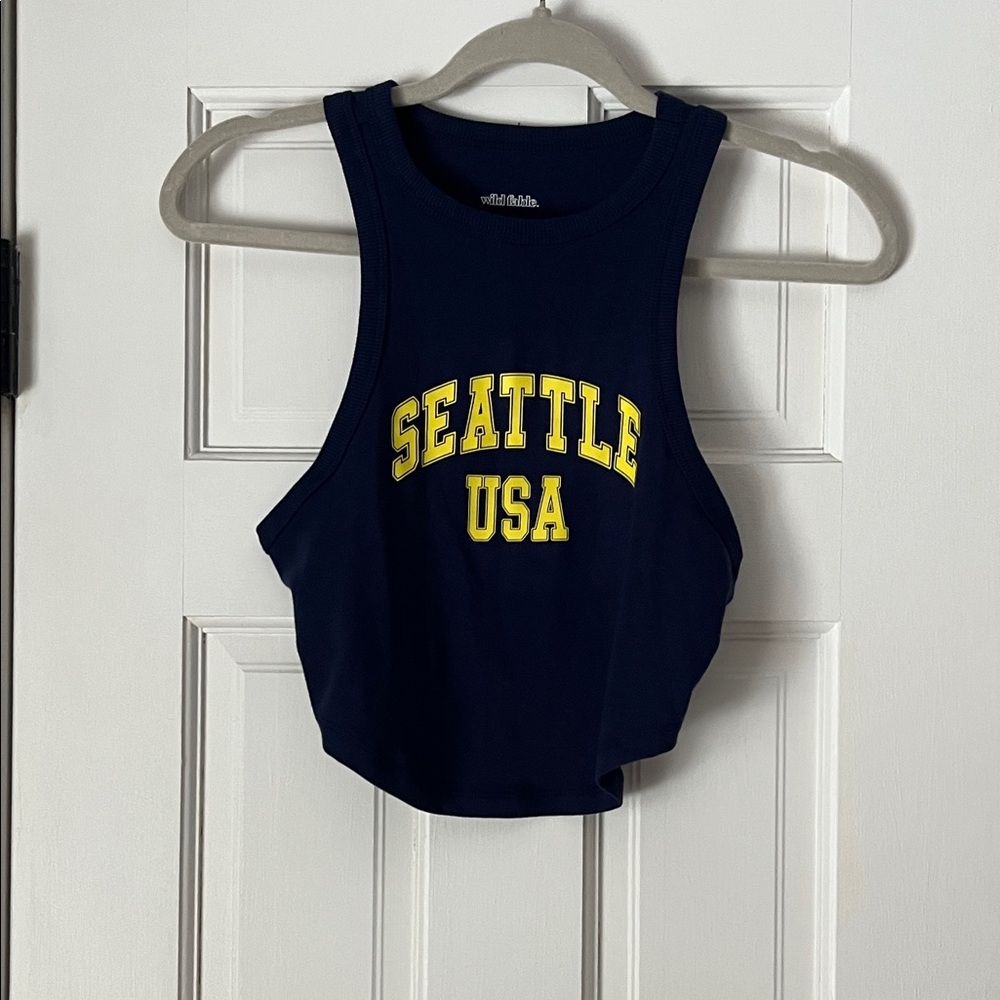 Wild Fable Navy Blue Crew Neck Top